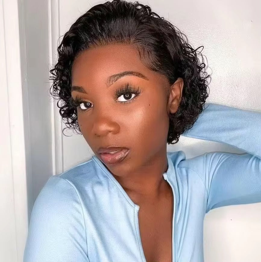 Courtney Unit (13x4 Pixie Cut Frontal Curly Wig)