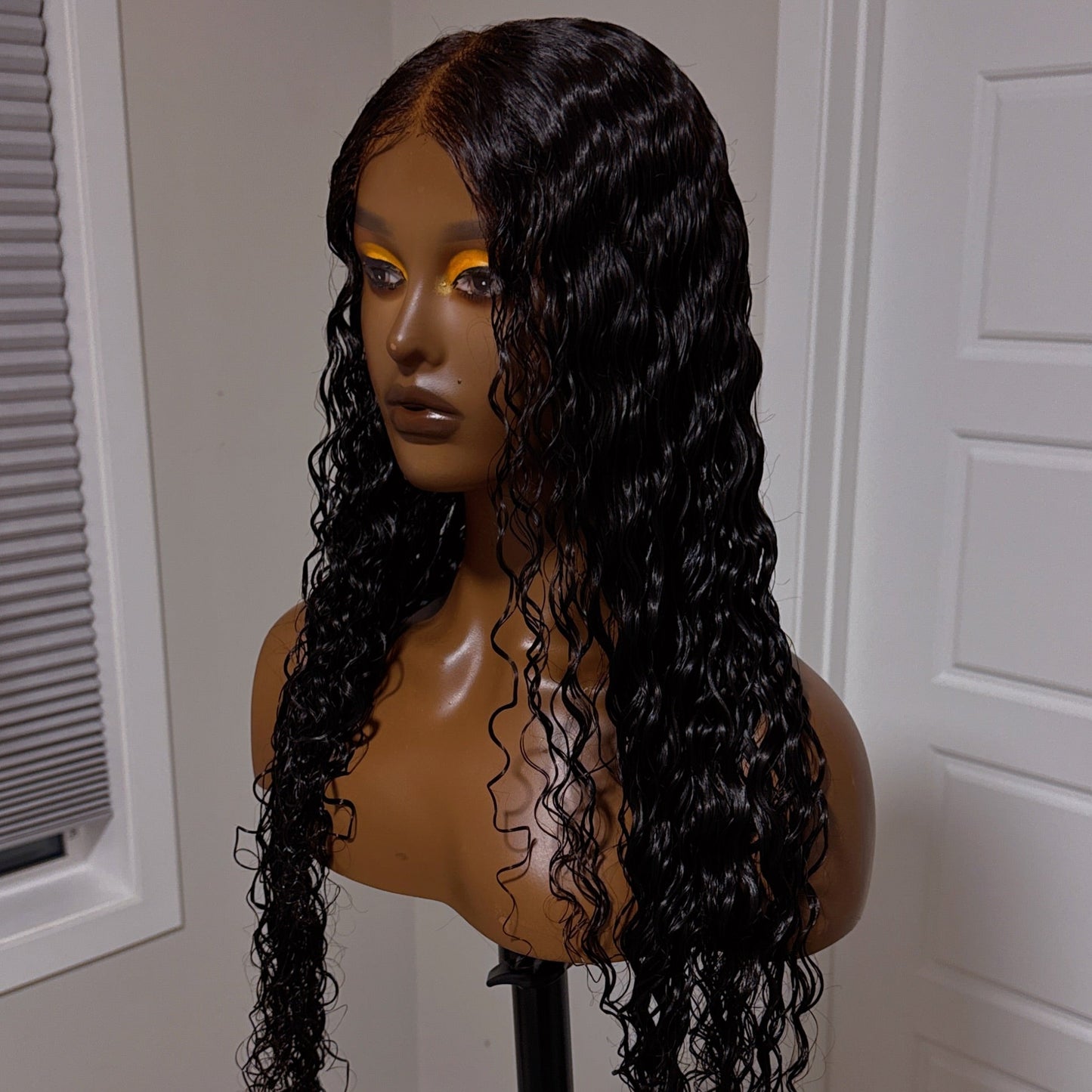 Deep Wave Wig – Swiss Lace Closure, 100% Human Hair, 180% Density, Glueless