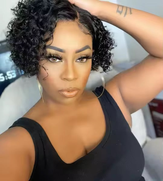 Courtney Unit (13x4 Pixie Cut Frontal Curly Wig)