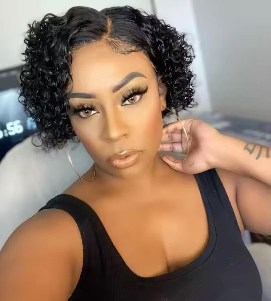 Courtney Unit (13x4 Pixie Cut Frontal Curly Wig)