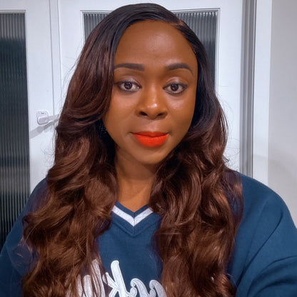 Laura Unit (5x5 Closure Brown/Black Wig) - KADHAIR