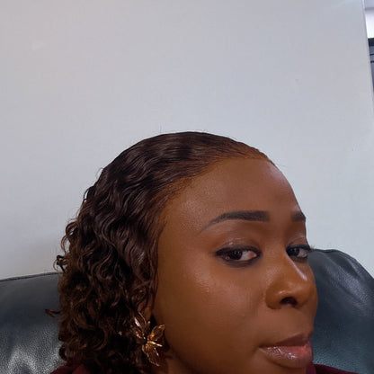 Alison Unit (Brown 13x4 Frontal Pixie Cut Wig) - KADHAIR
