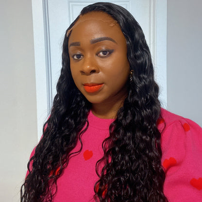 HD Lace Closure Deep Wave Wig – 100% Human Hair, Pre-Plucked & Glueless, Ready to Wear - KADHAIR