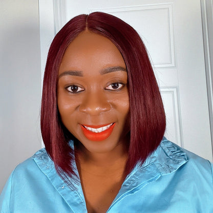 Joy Unit (Burgundy 2x6 closure Bob wig) - KADHAIR