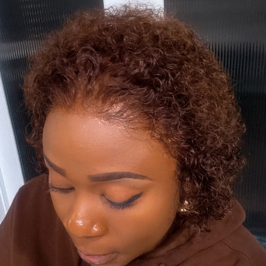Alison Unit (Brown 13x4 Frontal Pixie Cut Wig) - KADHAIR