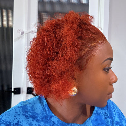 Spice Curl – 8” Pixie Cut Wig | Colour 33 (Copper Red)
Frontal | Transparent Lace | 13x4 Wig - KADHAIR